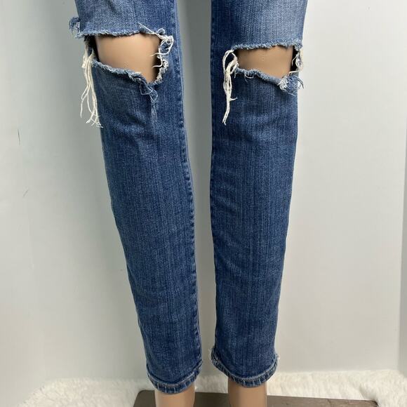 AGOLDE Women's Sophie High Rise Stretch Distressed Ripped Skinny Jeans - Picture 6 of 12